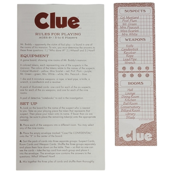 Clue Classic Detective Game Retro Series Club 1986 Edition - Hasbro 2014 - Picture 3 of 8